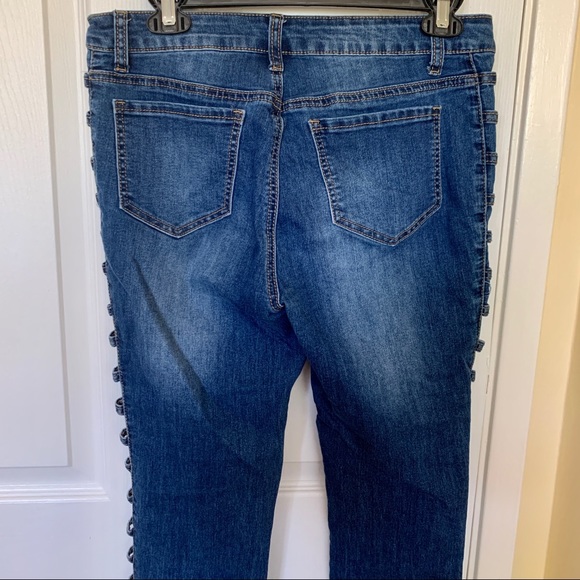 Encore Jeans Side Ladder Cut Out Skinny - Picture 8 of 16